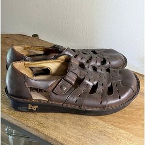Alegria Pesca Fisherman Sandals‎ EU 39 Brown Leather Comfort Shoes
